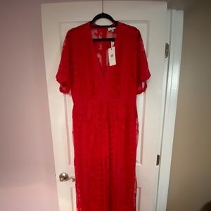 Red Lace Roper Dress